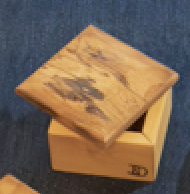 Wooden box with figured maple lid