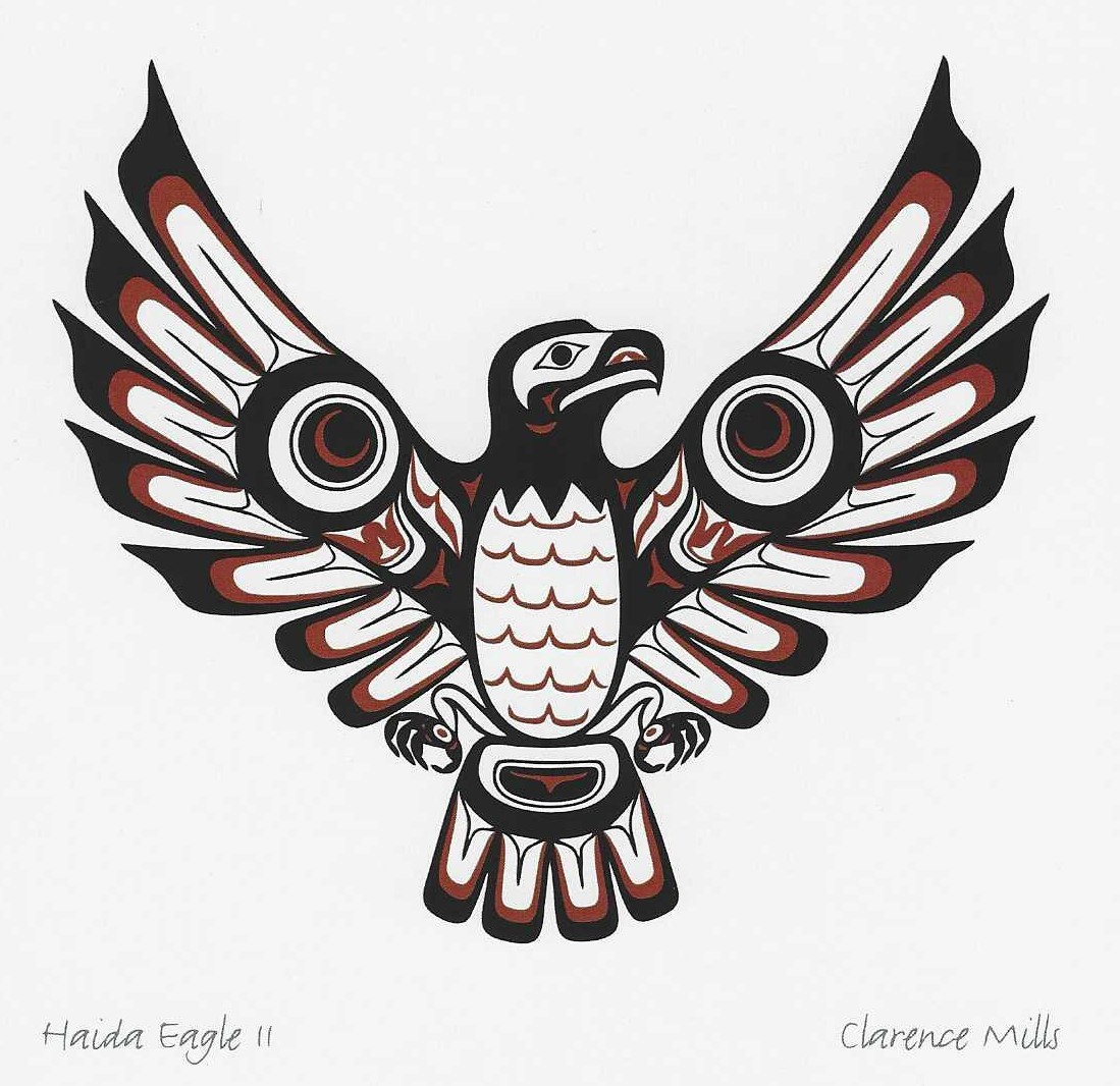 Hand-pulled silkscreeen print, Haida Eagle