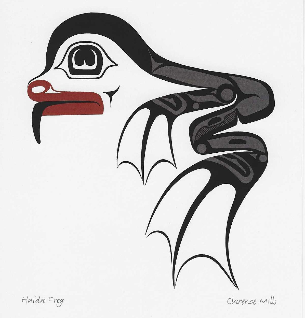 Hand-pulled silkscreeen print, Haida Frog