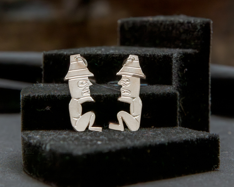 Silver Haida Watchmen With Cedarhat Pendant
